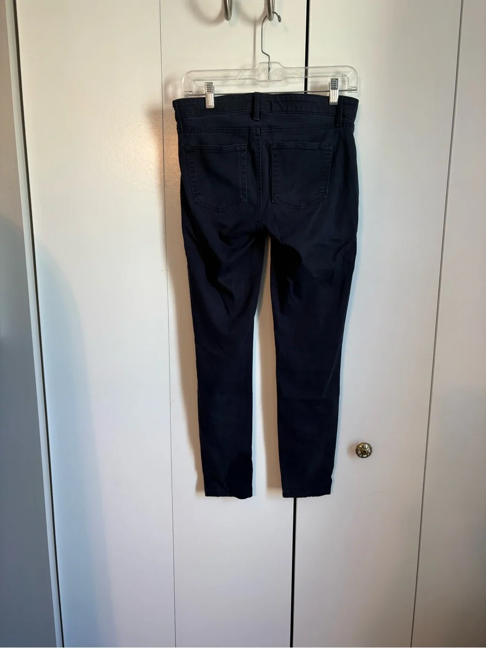 LOFT Dark Navy Straight-Leg Pants - Picture 3 of 4